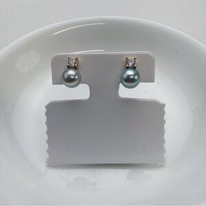 E331 S925 Akoya Sea Pearl Studs Earring